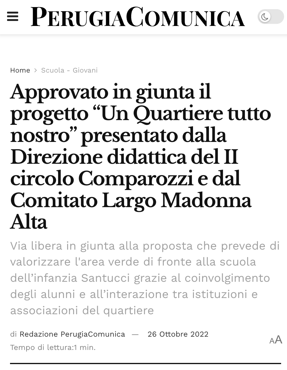 Parco giochi largo madonna alta
