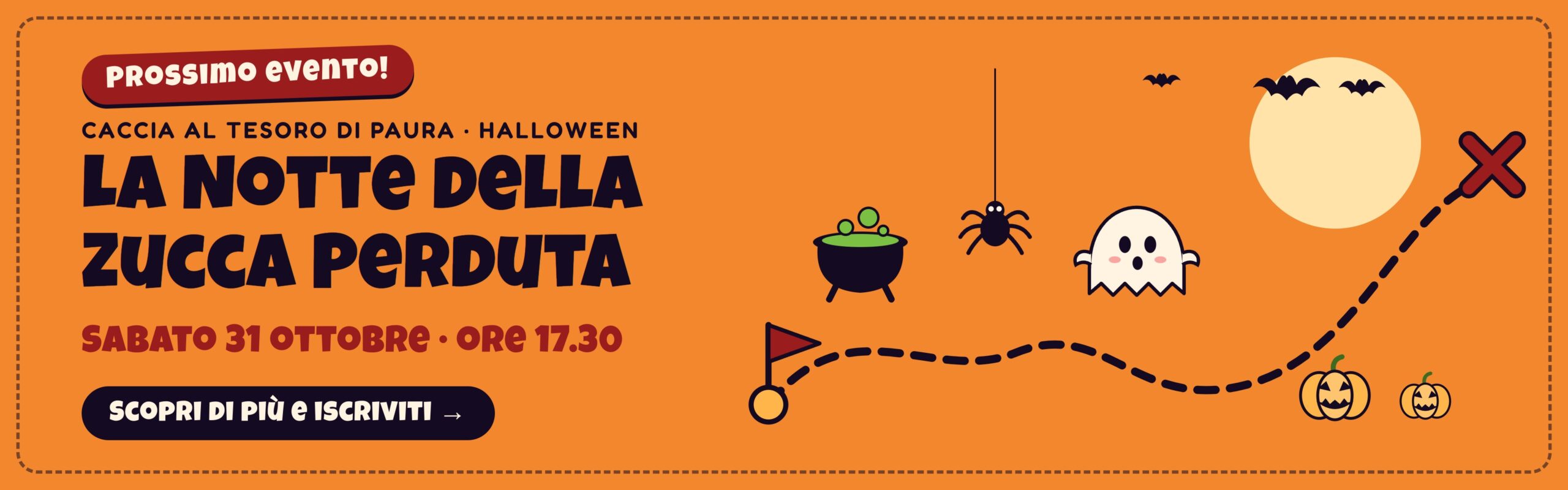 Caccia al tesoro di Halloween La notte della zucca perduta – Caccia al tesoro di Halloween, sabato 31 ottobre ore 17.30